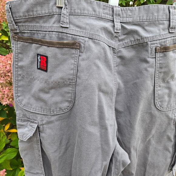 Wrangler Riggs Workwear Reinforced Carpenter Ripstop Grey Cargo Pants size 40L - Picture 8 of 16